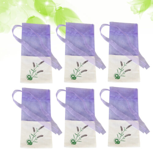  6 Pcs Sachets Flower Pouch Fragrance Bags Drawstring Lavender - Picture 1 of 12