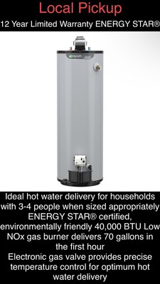 Local Pickup*New A O Smith-Signature 300-Tall 40000BTU Natural Gas Water  Heater | eBay