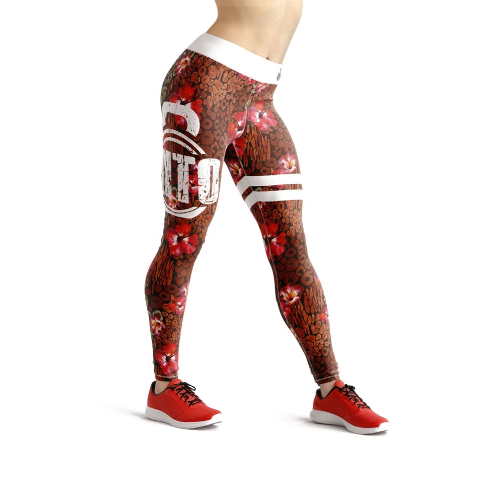 Ento Sublimation Legging Pant Women WOD Bra Yoga Gym Fitness Set Squat Hibiscus - Image 2 of 4