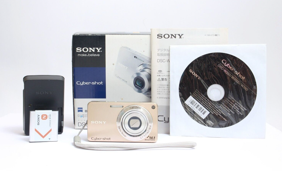 SONY Cyber-shot ゴールドDSC-W350 【動作確認済】 SONY Cyber-Shot DSC-W350 Gold Digital Camera 14.1MP