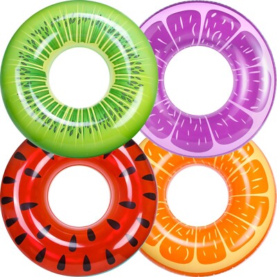 FindUWill Inflatable Pool Floats Swim Tubes Rings(4 Pack), Big Beach Swimming...