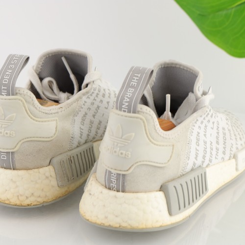 Adidas Mens NMD R1 Sneaker Size 9 White Gray Knit Running Shoe Trainer - 第 4/12 張圖片
