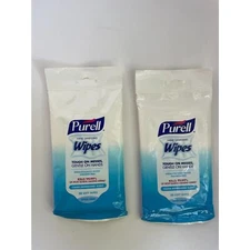 PURELL Hand Sanitizing Wipes 20 Soft Wipes - 2 TRAVEL Packs Exp 4/2023