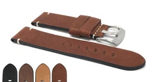 24mm Distressed Leather Watch Strap for Movado Bold