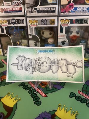 Triptych Garbage Garbage Pail Kids Triptych Sketch Card Shish K Bob Artist Kipfer 2022 1 ...