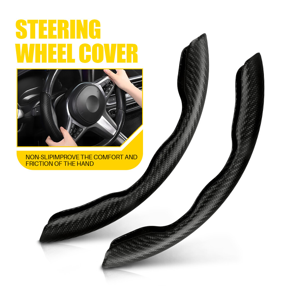 2PCS Car Steering Wheel Booster Cover Accessories Carbon Fiber For Honda Civic M
