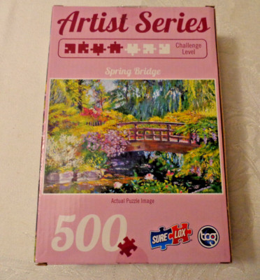 Spring Bridge Landscape Artist Series Sure Lox 500 piece puzzle