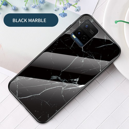 For VIVO Y17 Y12 Y20S Y33S Y21S Y11S Marble Tempered Glass Shockproof Case Cover - Picture 12 of 15