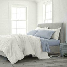 ECOPURE Organic Cotton Soft White KING DUVET SET Comfort Wash