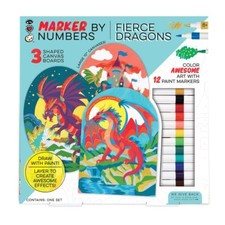iHeartArt Marker By Numbers - Fierce Dragons