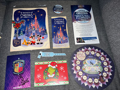 2022 Disney Mickey s Very Merry Christmas Party Print Poster Guide Grinch Epcot