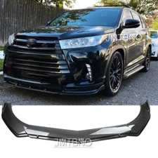 For Toyota Highlander Carbon Fiber Front Bumper Lip Spoiler Splitters Boby Kits