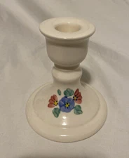 Lasting Products Inc Candle Holder Floral Hand Painted Tapered Flowers USA
