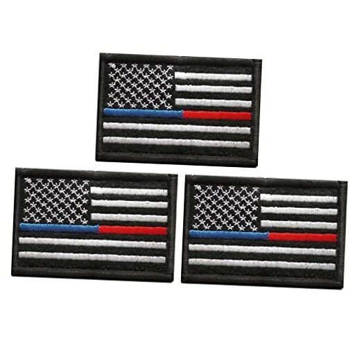 3 Pack USA Blue Red Line Flag Patch USA Blue Red USA Blue Red Line Firefighter