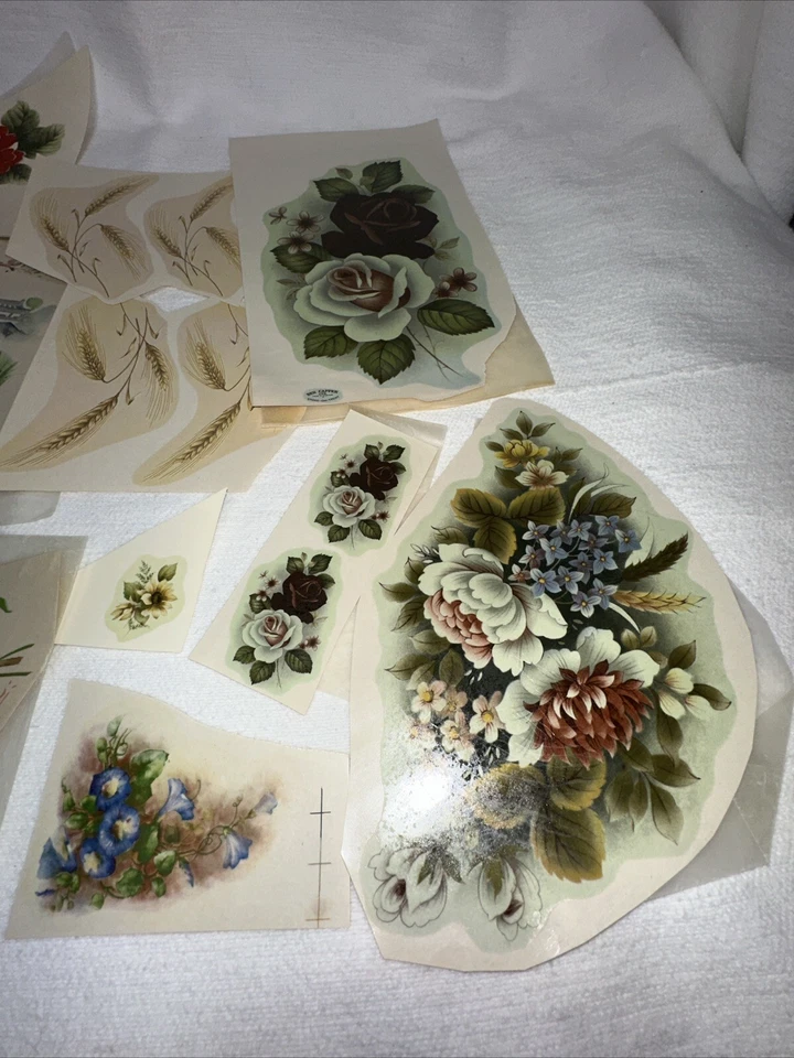 Lote de transferencia de calcomanías de cerámica vintage NOS #06 Foto 2 de 4