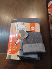 Fleece Lined Legwear Blue Star Gray Womens S/M NEW IN PACKAGE C7