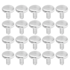 20pcs M4x8mm Thumb Screws Knurled Flat Tip Bolts Knobs Grip Fasteners Silver