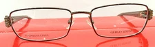 GIORGIO ARMANI GA549 NJH SHINY BROWN METAL EYEGLASSES STORE DISPLAY 51-16-125
