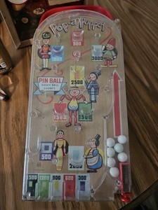 Vintage Marx Pop-A-Puppet Pinball Plastic Metal Arcade Points Game Toy Soldier