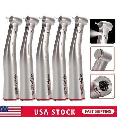 1-5pcs ABDENT Dental Electric 1:5 Increasing Optic LED Contra Angle Handpiece ds