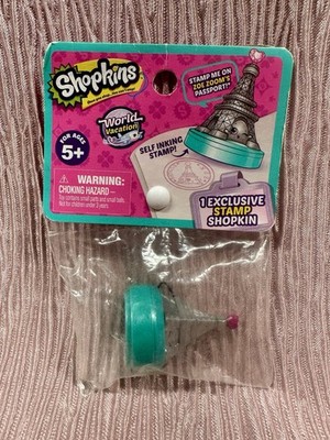 B32 Shopkins Exclusive Season 8 Eiffel Tower Stamp World Vacation New in Package