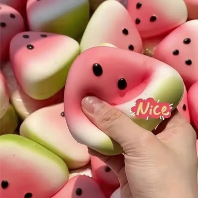 Squishy Watermelon Fidget Toy Anti-Stress Slow Rising Fruit Pinch Squeeze Stress