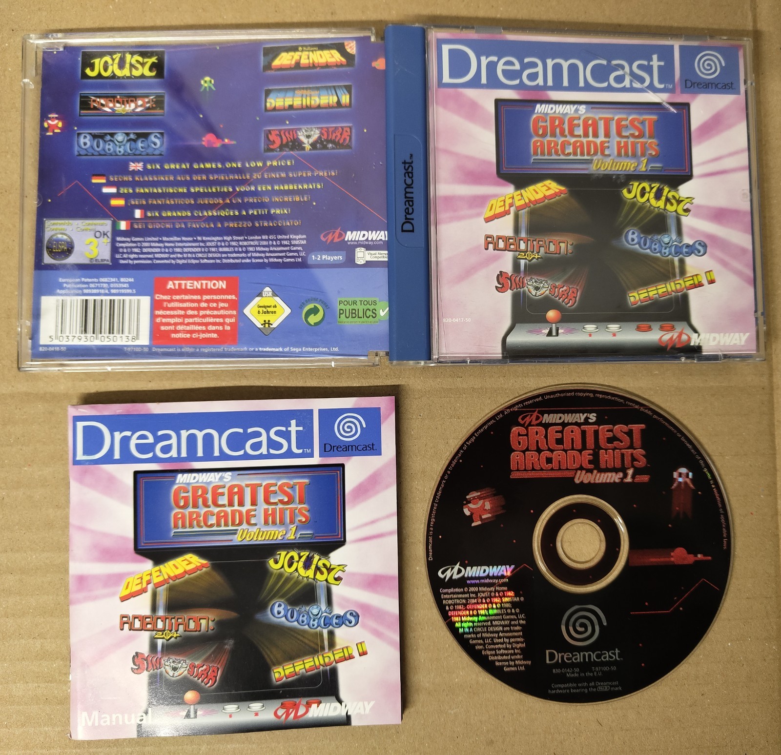 Midway's Greatest Arcade Hits Volumen 1 SEGA Dreamcast Juego NUEVO Sellado de Fábrica