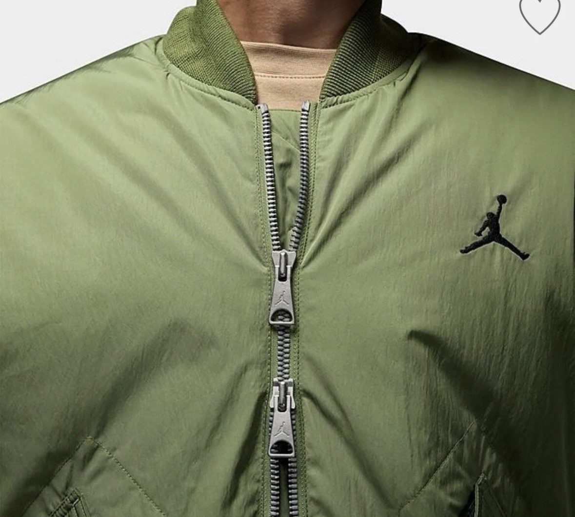 Nike Air Jordan Essentials Renegade Bomber Jacket Green Size XL FB7316-340 $250 thumbnail 3