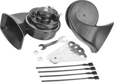 Universal Car Horn Upgrade Kit, 12V High/Low Dual Tone Snail Horn, Loud Waterpro