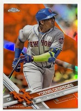 2017 Topps Chrome Orange Refractor #21 Yoenis Cespedes 2/25 New York Mets
