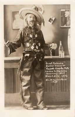 RPPC Postcard Photo Gust Robson Rattle Snake Pete Black Hills Dakota 1938 Taylor