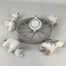 Cloud Island Crib Mobile Musical White Noise Plush Hanging Animals Baby Spinner
