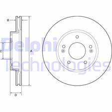 2x DELPHI Disque de frein pour HYUNDAI IONIQ (AE) pour KIA Niro (DE) 280mm