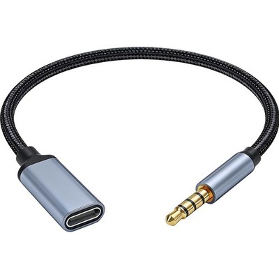 3,5-mm-Klinke auf USB-C Adapter, Audiokabel, Stereo, Kopfhörer, Lautsprecher,...