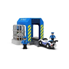 Wooden Train Tracks Accessories, Train Set Piece of Police Station ... Fast Ship