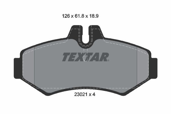 Textar Textar BremsbelÄGe Hinten Mercedes G-KLASSE W461 W463 Sprinter VW LT Kast-image