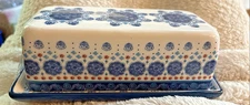 Bico Blue Talavera Ceramic Butter Dish with Lid