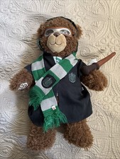 Slytherin Harry Potter Build a Bear, With Robe, Scarf, Sweater, Wand, Goggles.