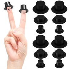 60 Pcs Mini Snowman Hats for Crafts Handicraft Miniature Snowmen