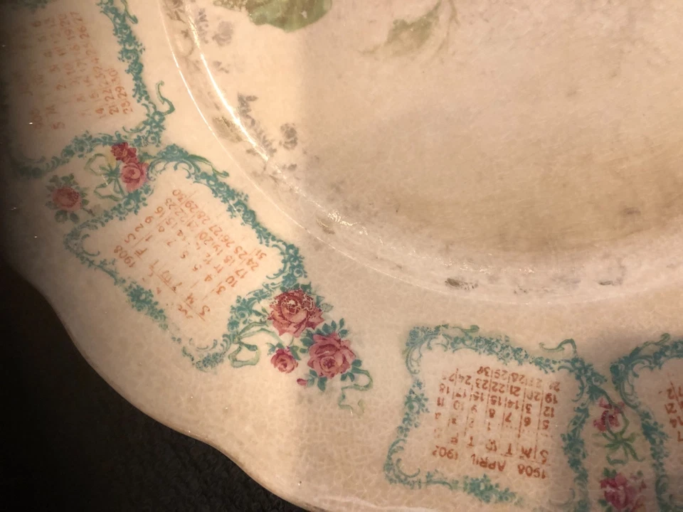 Placa de calendario antigua 1908 Foto 4 de 4