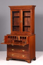 Wunderschöne Englische Antik Vitrine um 1860 George III Mahagoni Bücherschrank