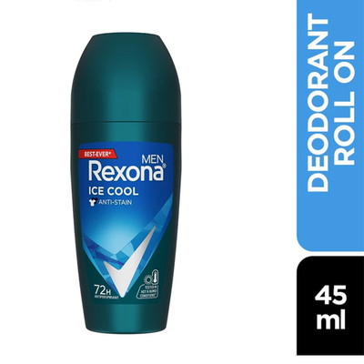 Rexona Men's Deodorant Roll On - Ice Cool 1x (45ml) 72 Hour Protection Free Ship