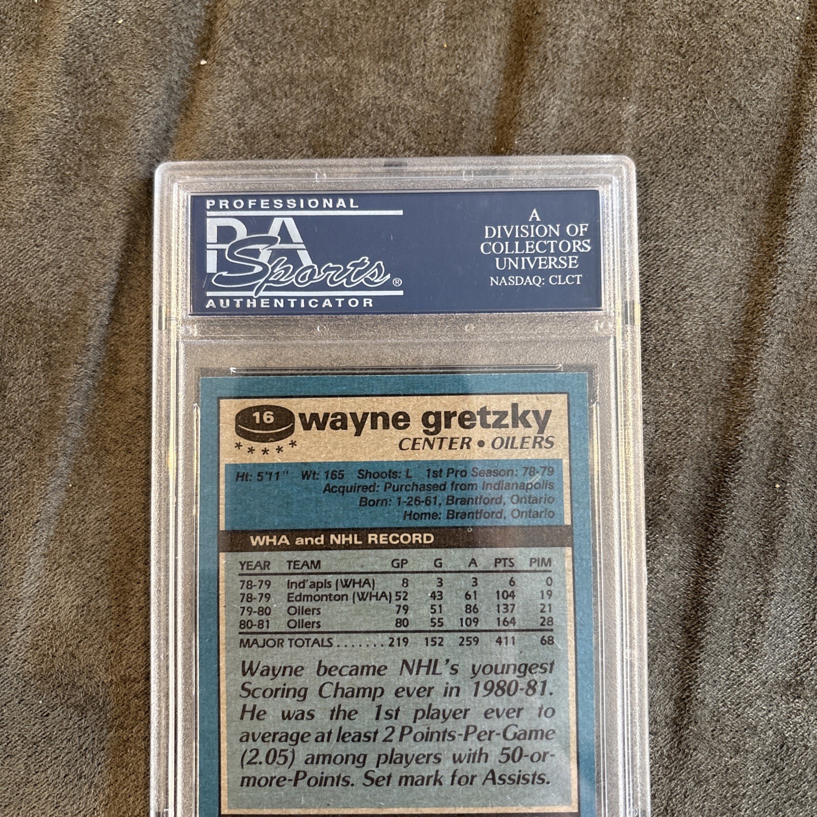 1981 Topps Wayne Gretzky PSA 8 Edmonton Oilers #16 NM-MT view 5