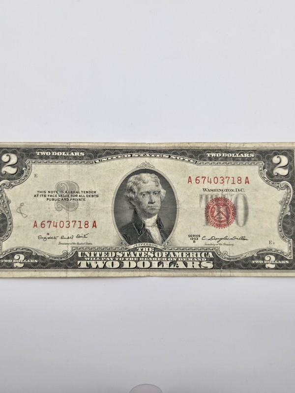 1953B $2 Two Dollar Red Seal United States Note A67403718A FR# 1511 