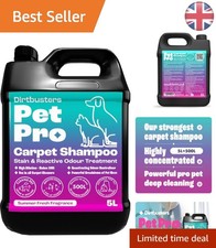 Concentrated Pet Carpet Shampoo 5L - Makes 500L Cleaner with Summer Fresh Scent 5.80 per litre