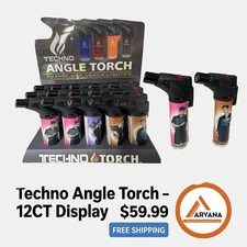 TECHNO ANGLE TORCH – 12 COUNT DISPLAY – ONLY $59.99