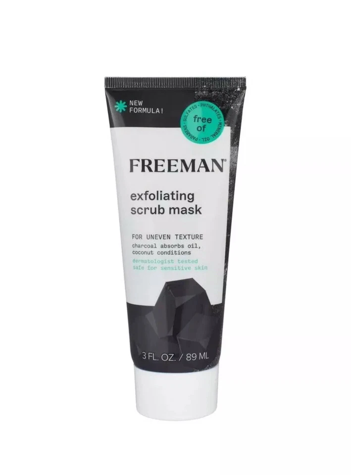 Freeman Exfoliating Charcoal & Coconut Facial Scrub Mask 89ml-3 Pack RRP£21 - Image 2 of 2
