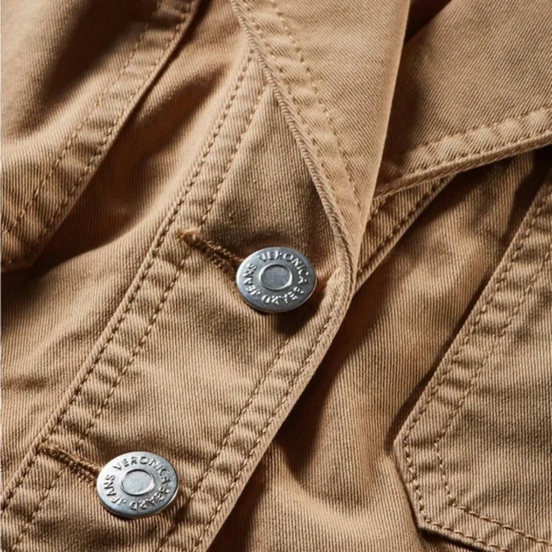 Veronica Beard Camel Button-Front Mini Dress Size… - image 3