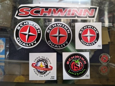 New 90's Vintage Schwinn Quality Sticker Decal Pack, Homegrown MTB Stingray 