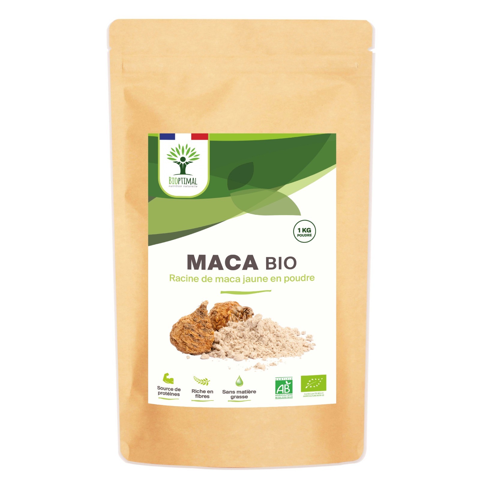 Maca Bio en poudre de qualité supérieure, superaliment vegan 1 KG
